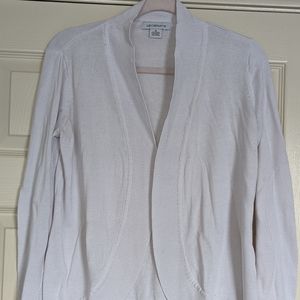 Liz Claiborne White Cardigan sweater Medium